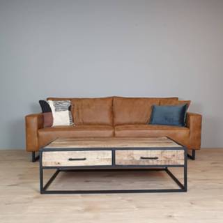 👉 Salontafel mannen Denver met 2 lades | Mangohout