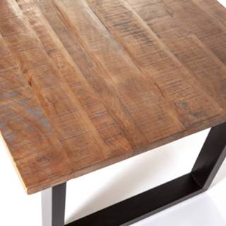 👉 Eettafel staal mannen Eetkamertafel | Mangohout en 160-300 cm 8719087024879