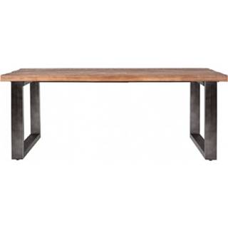 👉 Eettafel metalen mannen Mango massief met poot | 240x100