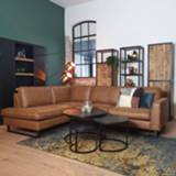 👉 Hoekbank Tijn links cognac + gratis salontafel set