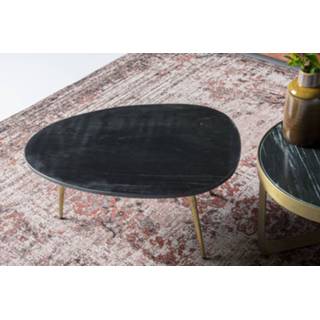 👉 Salontafel zwart goud small Marmeren Organic | Black & Gold