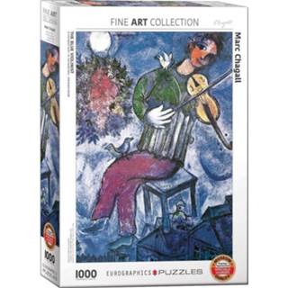 👉 Puzzel blauw engels legpuzzels Marc Chagall - The Blue Violinist (1000 stukjes) 628136608527