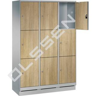 👉 Locker houten MDF EVOLO met 9 brede vakken (MDF) 7091134936238