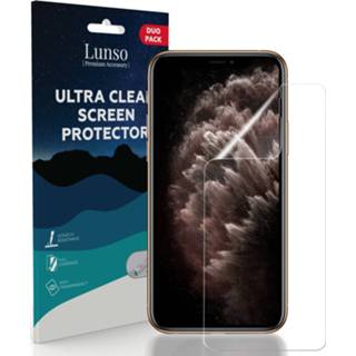 👉 Beschermfolie TPU screen protector nederlands wit Lunso - Duo Pack (2 stuks) Full Cover iPhone 11 Pro Max 8720572140370