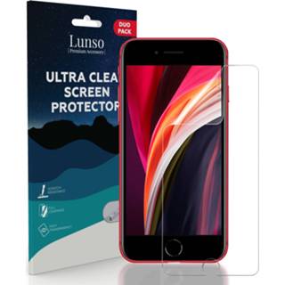 👉 Beschermfolie TPU screen protector nederlands wit Lunso - Duo Pack (2 stuks) Full Cover iPhone 7 / 8 SE (2020) 8720572140349