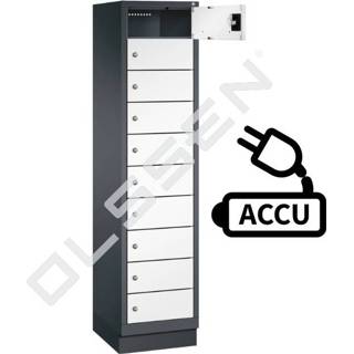 👉 Fietslocker met 10 vakken inclusief stroomaansluiting voor accu's 7091135715061