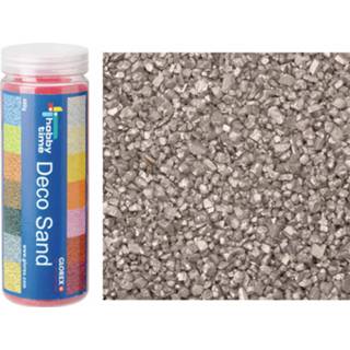 👉 Decoratie zand zilver 3x busjes fijn zand/kiezels 480 gram