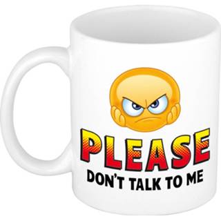 👉 Beker wit Please dont talk to me cadeau mok / - kado collega