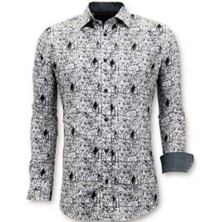 👉 Strijkvrije overhemd XL male wit Luxe Overhemden - Digitale Print 3051 1617179345208