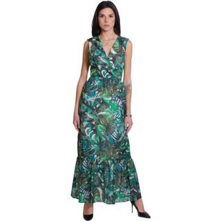 👉 XL vrouwen groen Abito Fantasia Floreale Fr21Sd3021W405N4 1617030874144