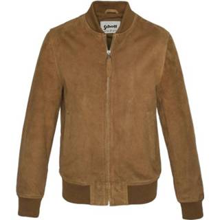 👉 Bomberjacket suede XL male beige Schott Bomber Jacket