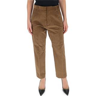 👉 Broek vrouwen beige Bijgesneden op maat
