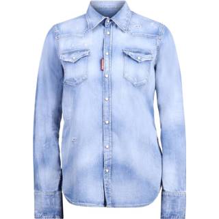 👉 Denim shirt vrouwen blauw