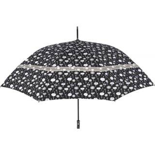 👉 Paraplu beige kunststof bruin Perletti Bloemen Automatisch Open/dicht 98 Cm 8719817427178