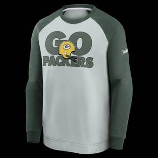👉 Sweat shirt l m grijs XL male s mannen Nike Historic Raglan (NFL Packers) Sweatshirt voor heren -