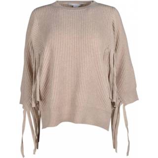 👉 Trui vrouwen beige met franjes