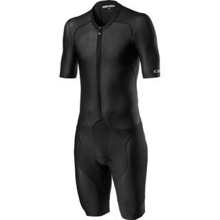 👉 Cycling speed suit s mannen light black Castelli Sanremo 4.1 - Wedstrijdpakken 8050949299555