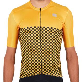 👉 Mannen geel Sportful Checkmate Cycling Jersey - Fietstruien 8050949287774