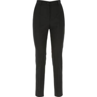 👉 Vrouwen zwart High-waisted woolen pants