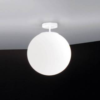 👉 Glazen plafondlamp Sferis, 30 cm, wit