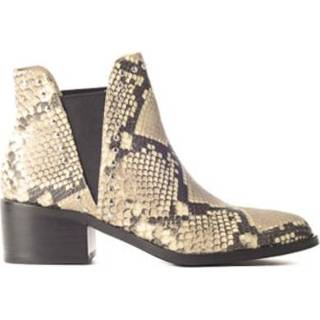 👉 Enkellaarzen vrouwen beige Enkellaarsje met lage hak