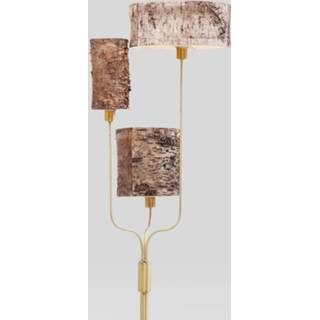 👉 Vloerlamp a++ messing hout donker KARE Corteccia met berkenschors