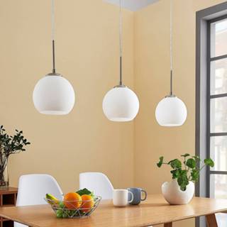 👉 Glazen hanglamp glas wit a++ Eloy met drie lampen