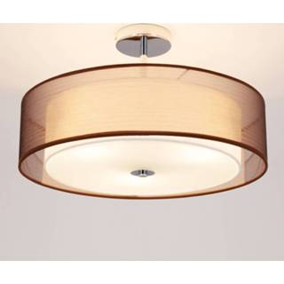 👉 Bruine LED-plafondlamp Pikka met kap