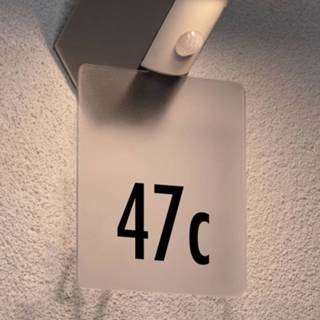 Huis nummer kunststof transparant Paulmann huisnummer voor LED solar lamp Soley