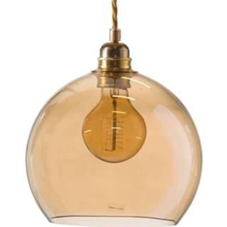 👉 Hang lamp a++ goud EBB & FLOW Rowan hanglamp goud/goud-rook Ø 22cm