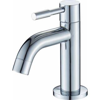 👉 Fonteinkraan chroom messing koudwater zonder waste New Cadans standaard perlator Sanilux Opbouw 8719304890034