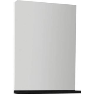 👉 Badkamerspiegel zwart MDF rechthoek wand elmas Boss & Wessing 54.5x44x8.2cm Met Planchet 5404024113428