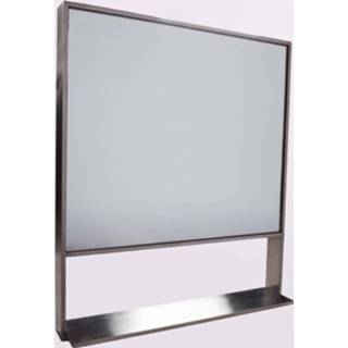 👉 Badkamerspiegel RVS rechthoek wand mirror Casajoy 60x70cm Frame en Planchet 8719304886648