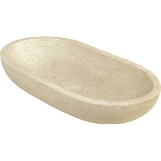 👉 Waskom beige marmer Imso Lavabo Ovale 35x70x15 cm 8719304886464