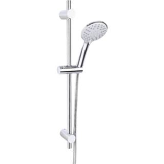 👉 Glijstangset chroom Differnz Deluxe 54 cm Met Handdouche en Doucheslang 8712793553855