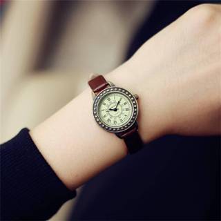 👉 Armband bruin leather small vrouwen Ladies designer vintage women bracelet watches brown retro roma quartz woman clock fashion female wristwatches