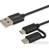 👉 Zwart Savio CL-128 USB-kabel 1 m USB 2.0 A C/Micro-USB 5901986044611