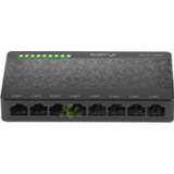 👉 Netwerk-switch zwart Lanberg DSP1-0108 Unmanaged Fast Ethernet (10/100) 5901969415681