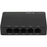Netwerk-switch zwart Lanberg DSP2-1005-12V Unmanaged Gigabit Ethernet (10/100/1000) 5901969424164