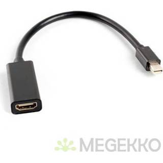 Kabel adapter zwart Lanberg AD-0005-BK video 0,2 m Mini DisplayPort HDMI 1.3b 5901969408683