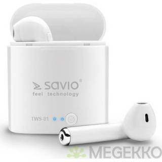 👉 Earphone wit Savio TWS-01 Wireless Bluetooth Earphones Headset Zonnebril USB Type-C 5901986044833