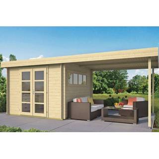 👉 Tuinhuisje Tuindeco | Tuinhuis Dellinger met Overkapping 300 cm 8715815036596 8715819083589