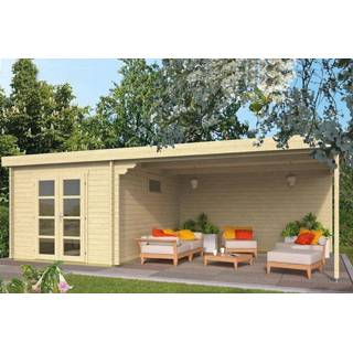 👉 Tuinhuisje Tuindeco | Tuinhuis Gunnar met Overkapping 8715815036688