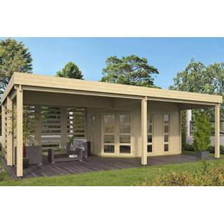 👉 Tuin huisje Tuindeco | Tuinhuis Oletha met Overkapping 8715823095844 8715823095851