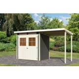 👉 Tuin huisje Karibu | Tuinhuis Glücksburg 2 met Overkapping Terragrijs 4010090832302