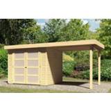 👉 Tuin huisje Karibu | Tuinhuis Mühlendorf 3 met Overkapping 2,4 Onbehandeld 4010090782584
