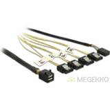 👉 DeLOCK 0.5m, Mini SAS HD SFF-8643/4xSATA 7p 0.5m