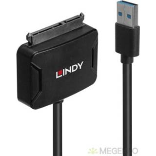👉 Tussenstuk zwart Lindy 43311 voor kabels USB-A 3.0 SATA 4002888433112