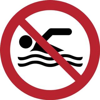 👉 Verbodsbord PP Tarifold uit PP, verboden te zwemmen, diameter 20 cm 8713739327257