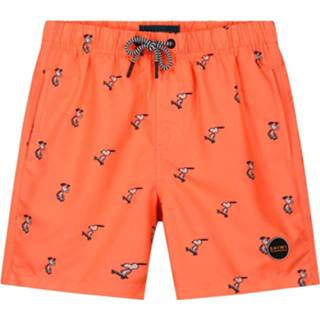 👉 Zwembroek oranje unisex Neon Orange kinderen SHIWI Snoopy Happy Skater Kids 8717622940479